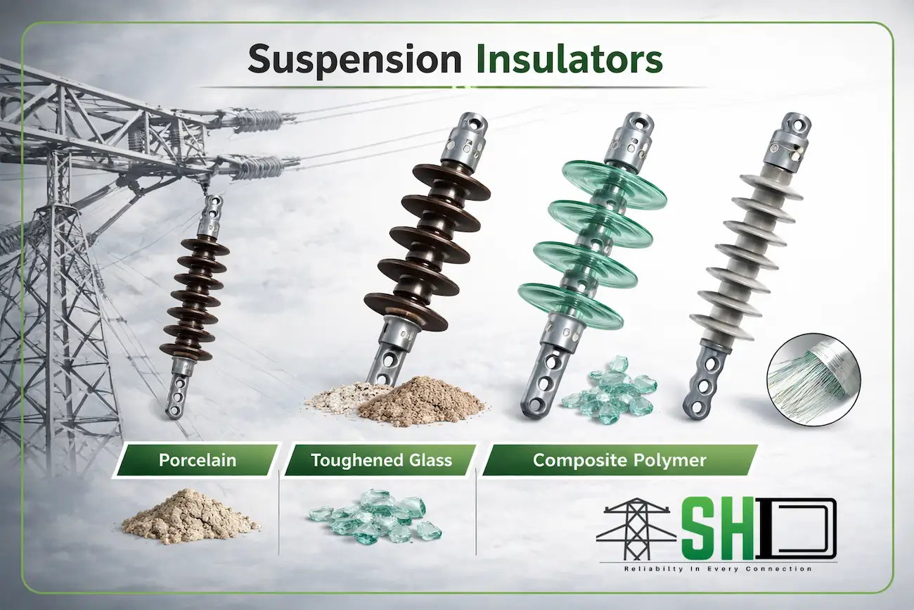 Suspension insulators - Types of insulators in power system Suspension insulators - Types of insulators in power system