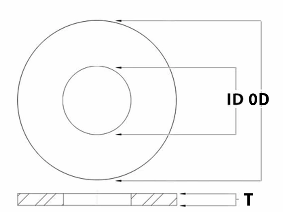 Square Curved Washer DIMENSION