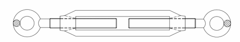 Heavy Duty Turnbuckle Drawing 02