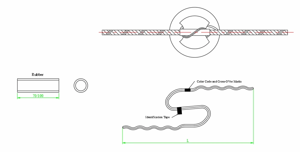 tie top insulator DIMENSION