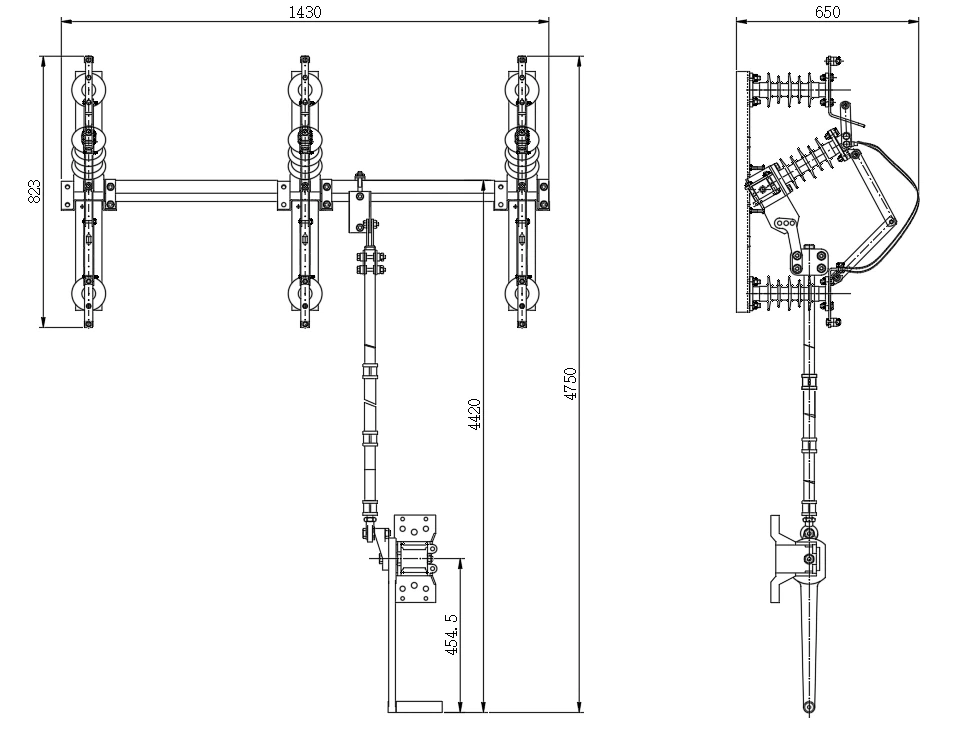 11kV Air Break Switch DIMENSIONS