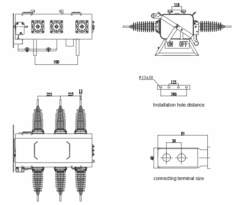11kv Load Break Switch DIMENSIONS