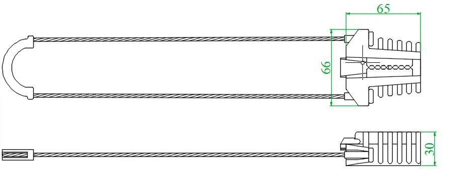 Fiber Optic Cable Clamp DIMENSIONS