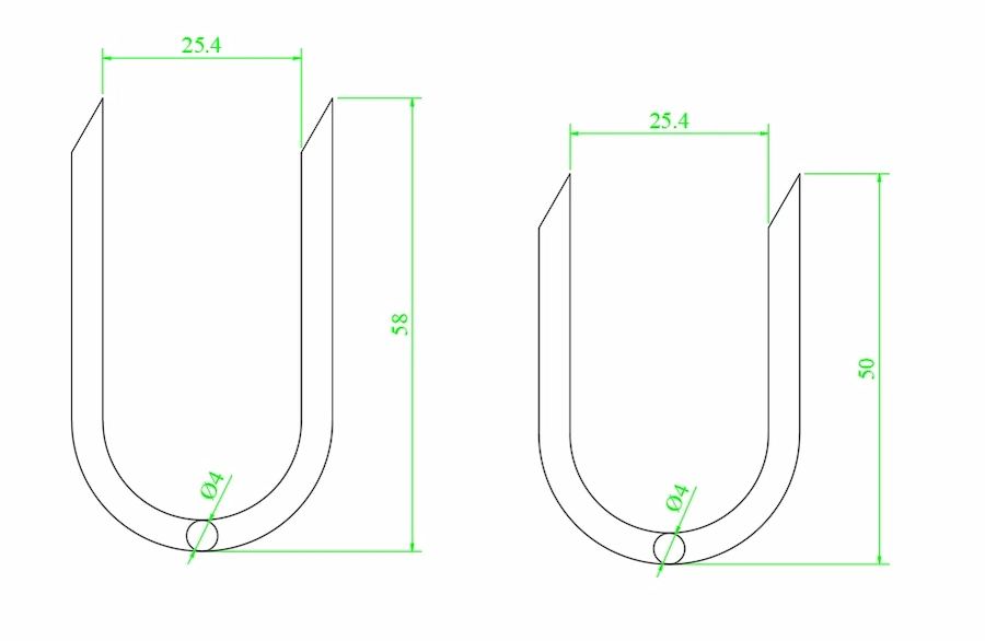 Galvanized Fence Staple DIMENSIONS