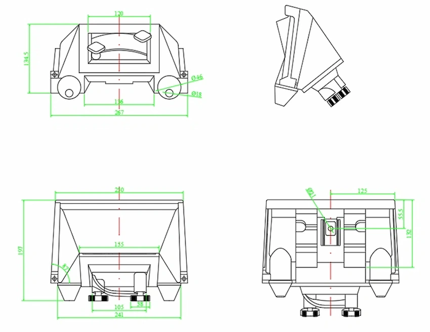 Pole Mounted Fuse Cutout DIMENSIONS