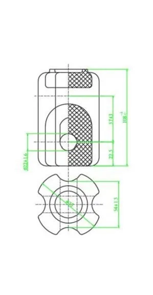 Porcelain Stay Insulator DIMENSIONS 54-2