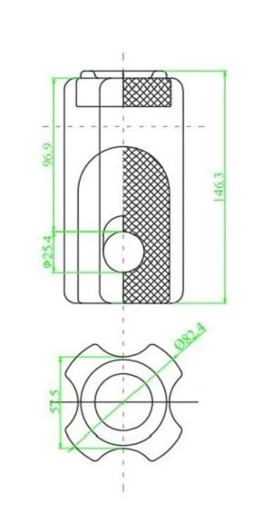 Porcelain Stay Insulator DIMENSIONS 54-3