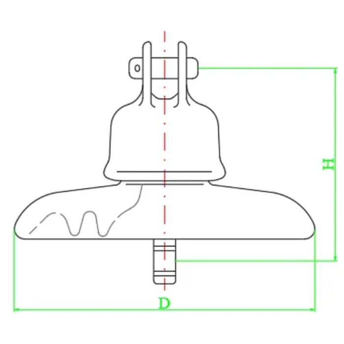 Porcelain Disc Insulator DIMENSIONS