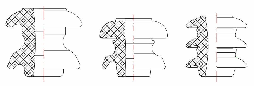 Porcelain Shackle Insulator DIMENSIONS