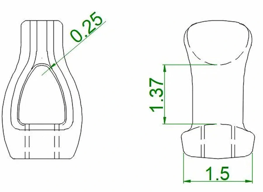 Thimble Eye Nut DIMENSIONS
