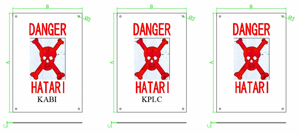 danger plate sign
