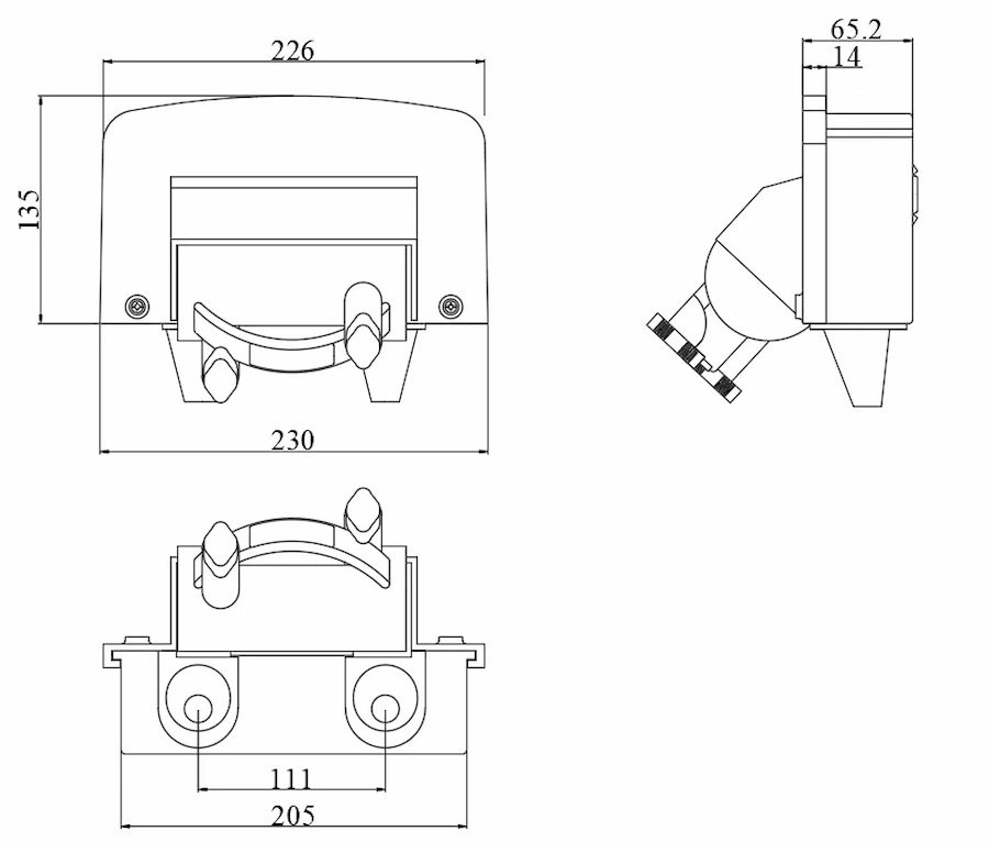 overhead fuse cutout DIMENSIONS