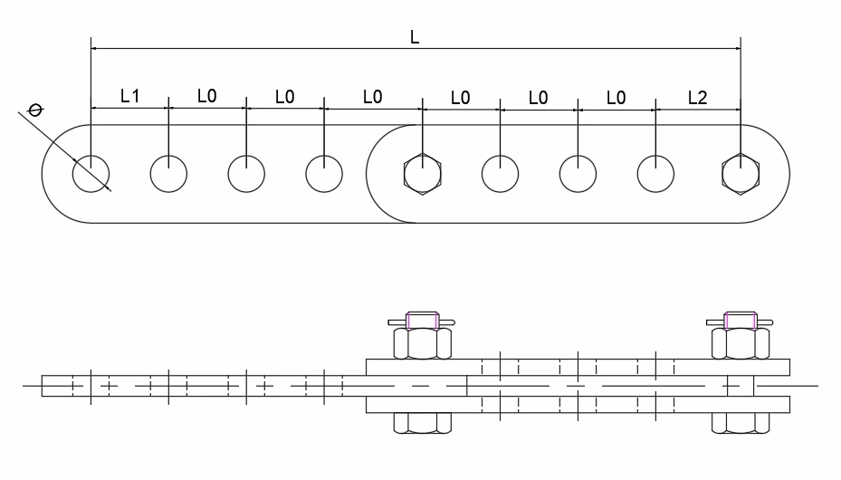 PT Type Adjusting Plate DIMENSION