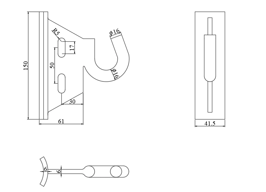 Anchor Hook Metal Wall Bracket