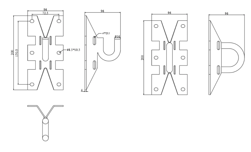 Anchor Hook Metal Wall Bracket