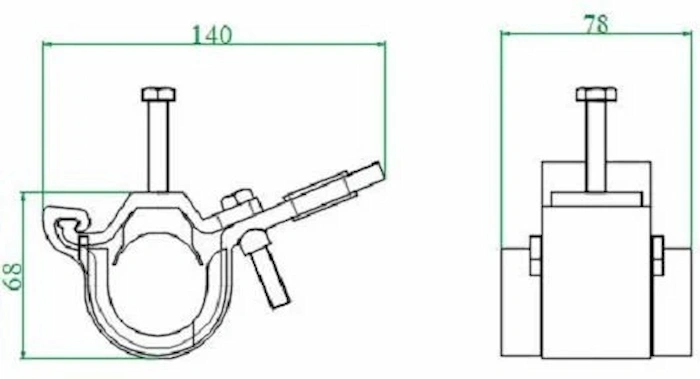 LV ABC Suspension Clamp DIMENSION LV ABC Suspension Clamp