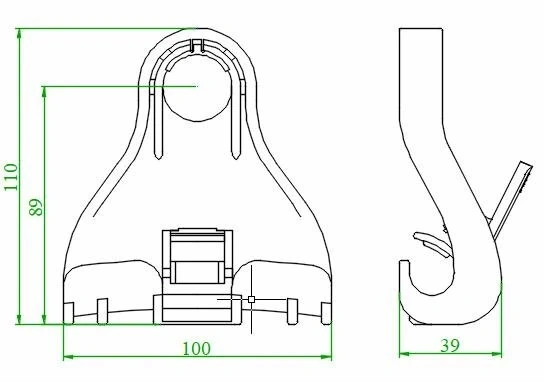 Plastic ABC Suspension Clamp DIMENSION